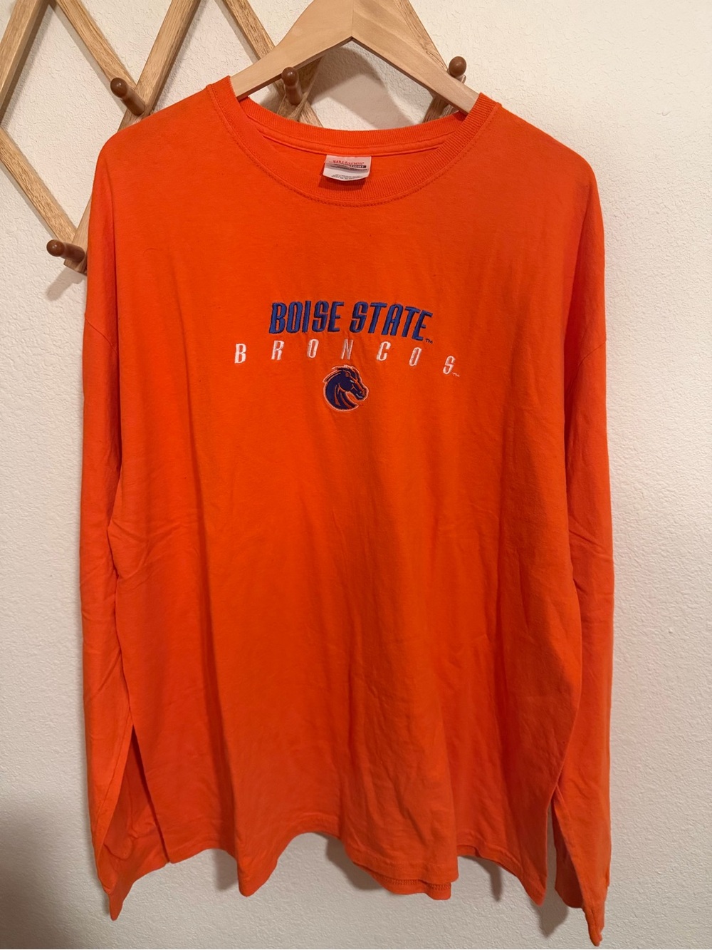 Vintage Boise State Broncos Orange Long Sleeve Tee